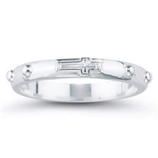 STERLING SILVER ROSARY RING